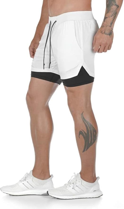 EBI MUAY THAI SHORTS (White/Black)