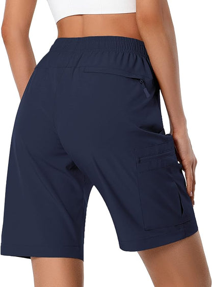 Women's Lightweight Hiking Cargo Shorts (Navy)