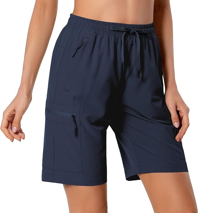 Women's Lightweight Hiking Cargo Shorts (Navy)