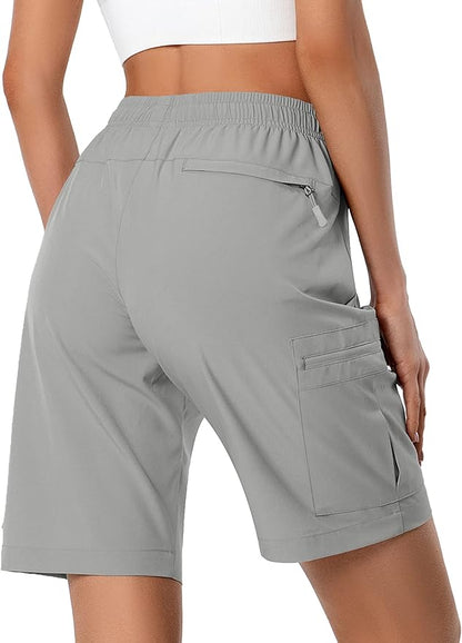 Women's Lightweight Hiking Cargo Shorts (Grey)