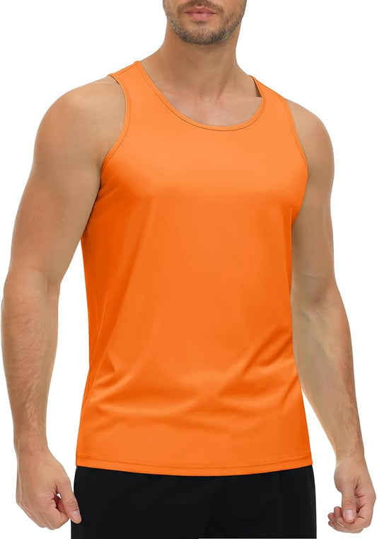 Custom Tank Top For Men (Orange)