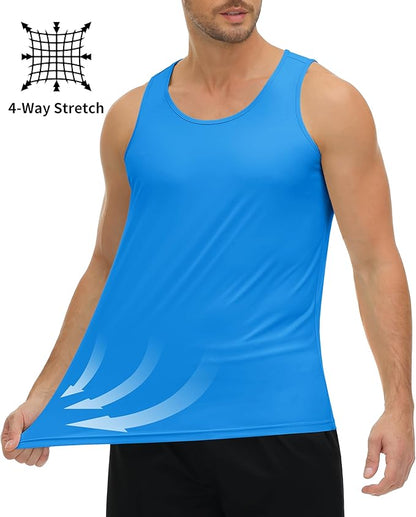 Custom Tank Top For Men (Azure)