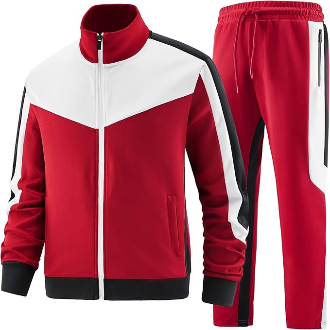 Custom Track Suit For Men Red/White