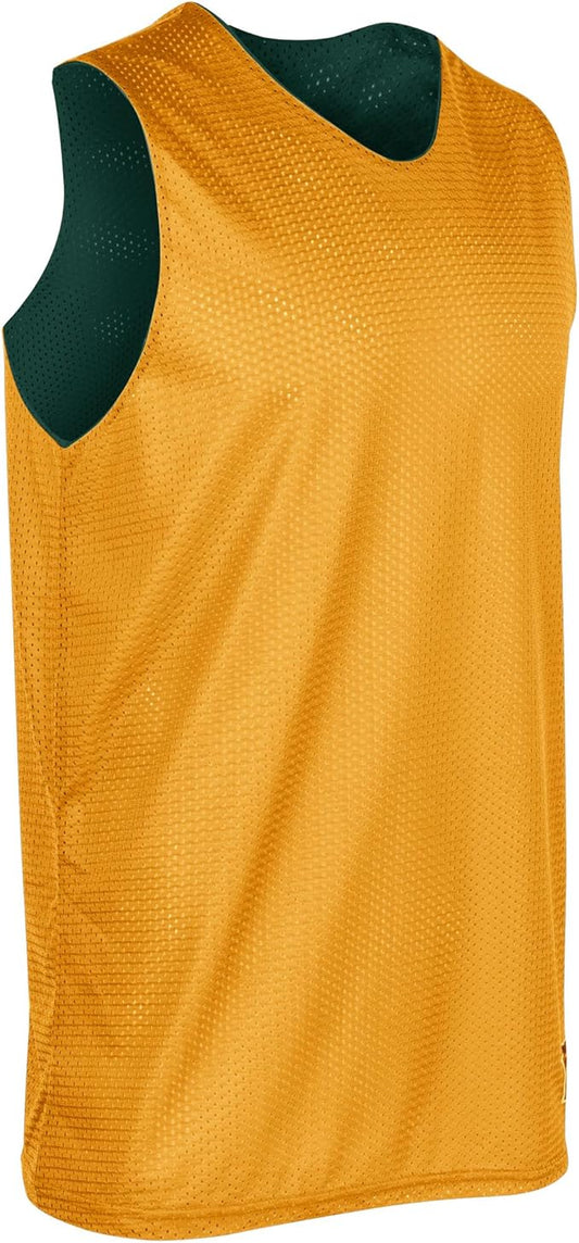 Custom Reversible Basketball Practice Jersey - Mesh & Interlock Fabric Yellow and Green