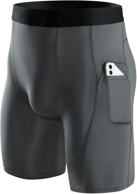 Men Compression Shorts Dry Cool Sports (Molted Grey)