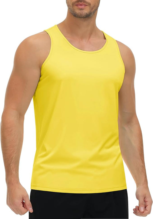 Custom Tank Top For Men (Yellow)