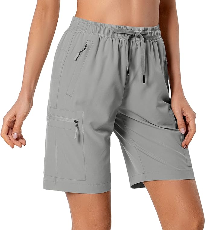 Women's Lightweight Hiking Cargo Shorts (Grey)