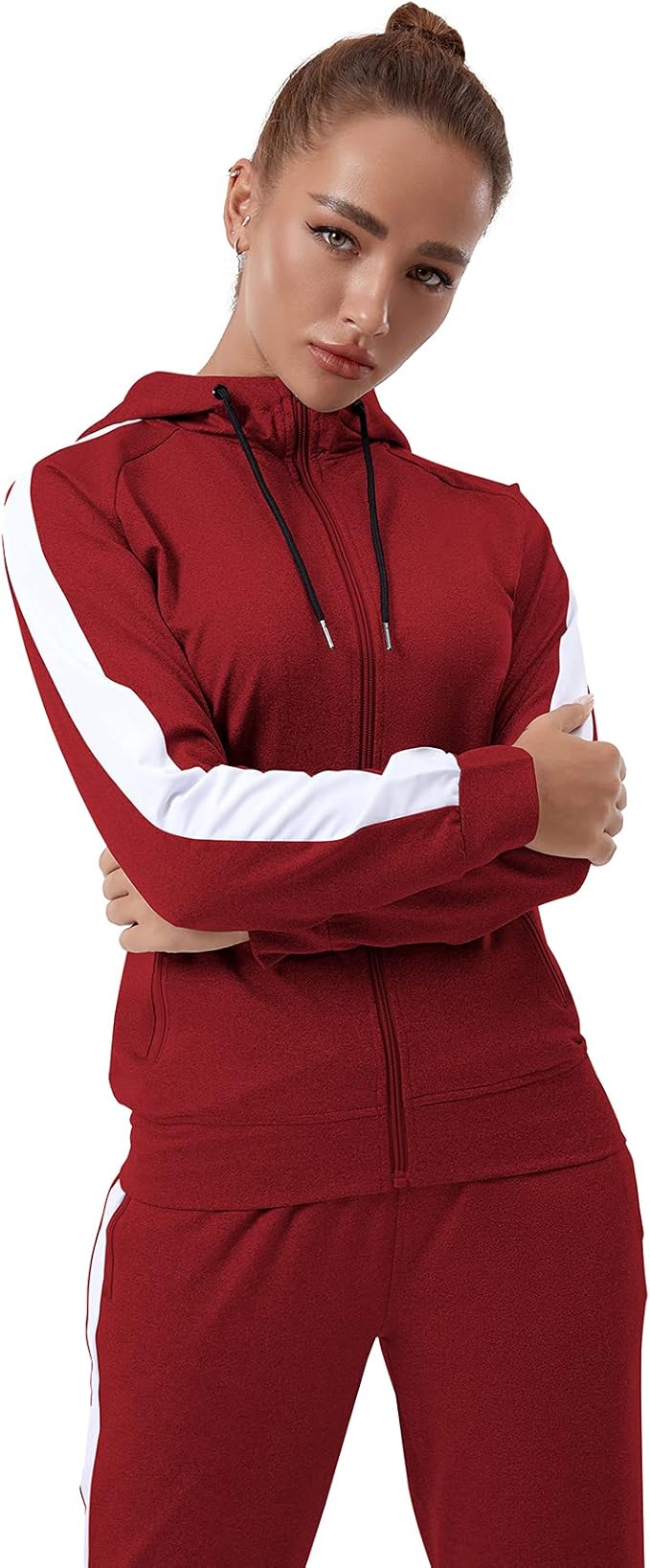 Custom Track Suit For Women Army Red