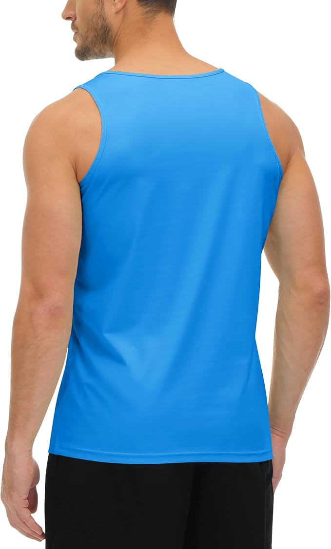 Custom Tank Top For Men (Azure)