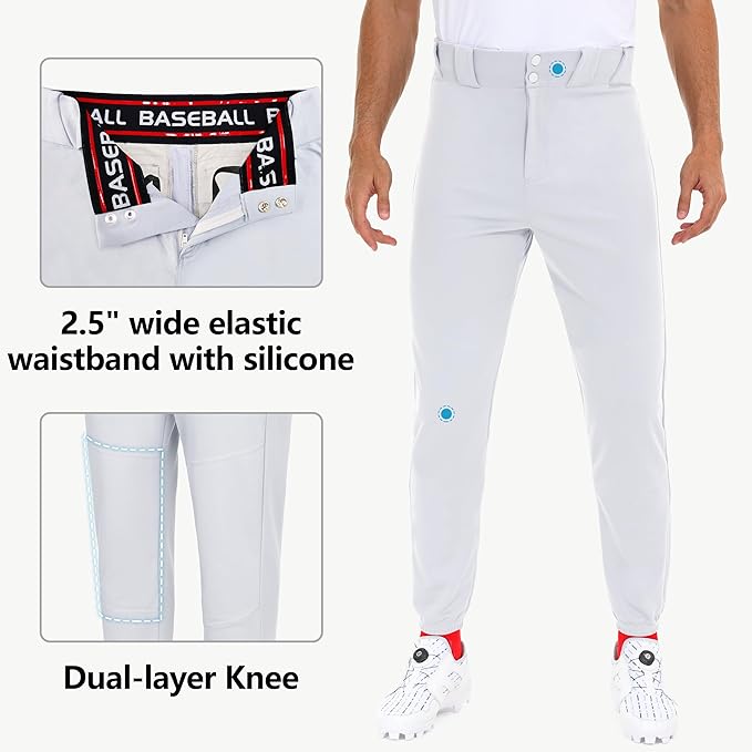 Custom White Baseball Pants - Short and Long Styles