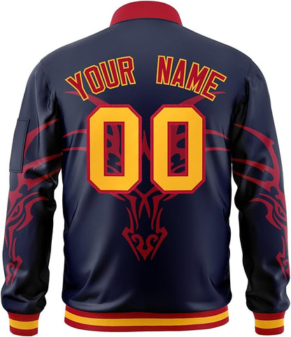 Custom Baseball Caging Jacket Navy/Red