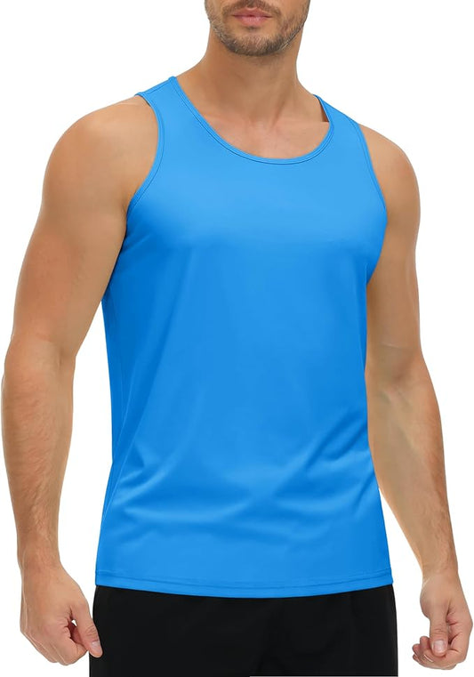 Custom Tank Top For Men (Azure)