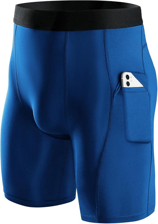 Men Compression Shorts Dry Cool Sports (Sapphire Blue)