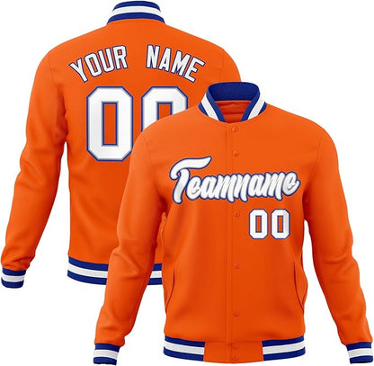 Custom Baseball Caging Jacket Orange/White