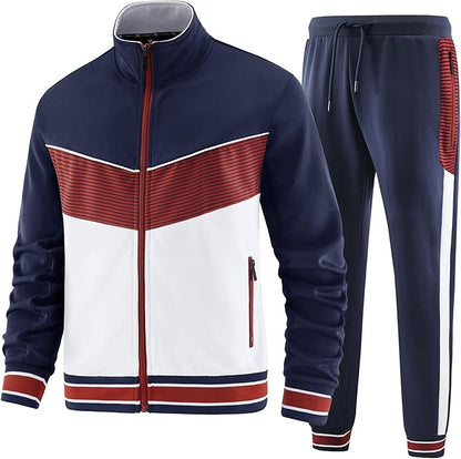 Custom Track Suit For Men Navy/White