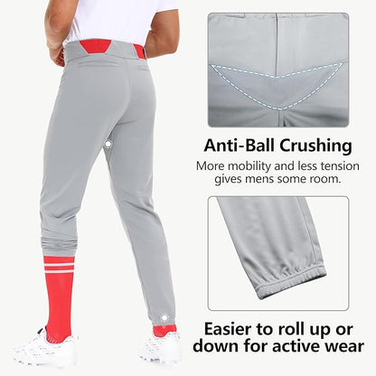 "Custom Gray Baseball Pants - Short and Long Styles"